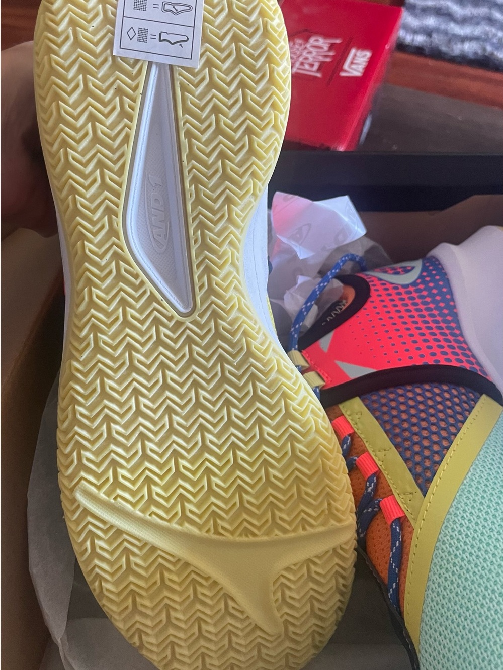AND 1 Mens colorful running shoe- new inbox